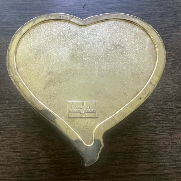 THINGS REMEMBERED Heart Shaped Jewelry Box Trinket Silverplate - Picture 6 of 7
